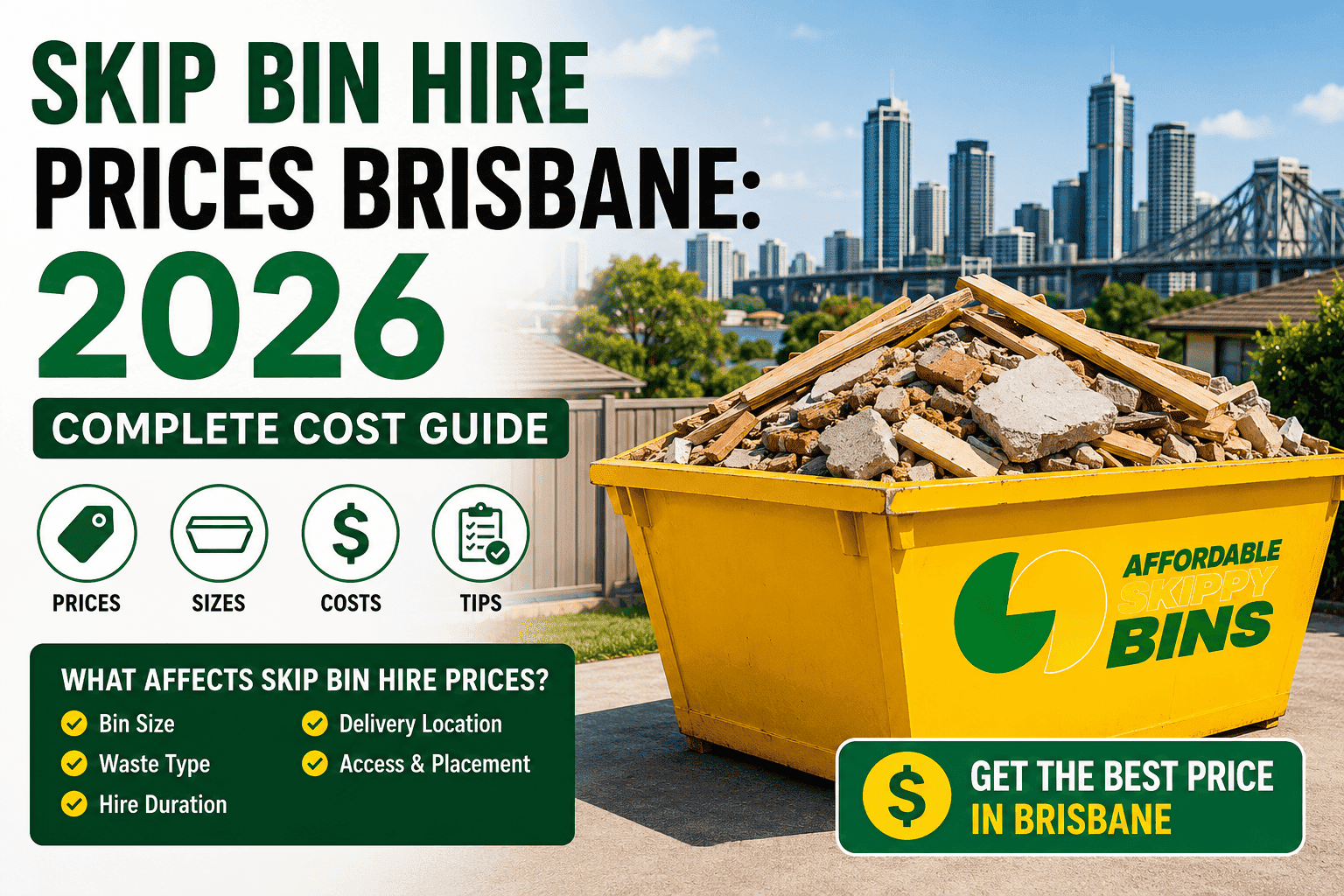 skip bin hire prices Brisbane